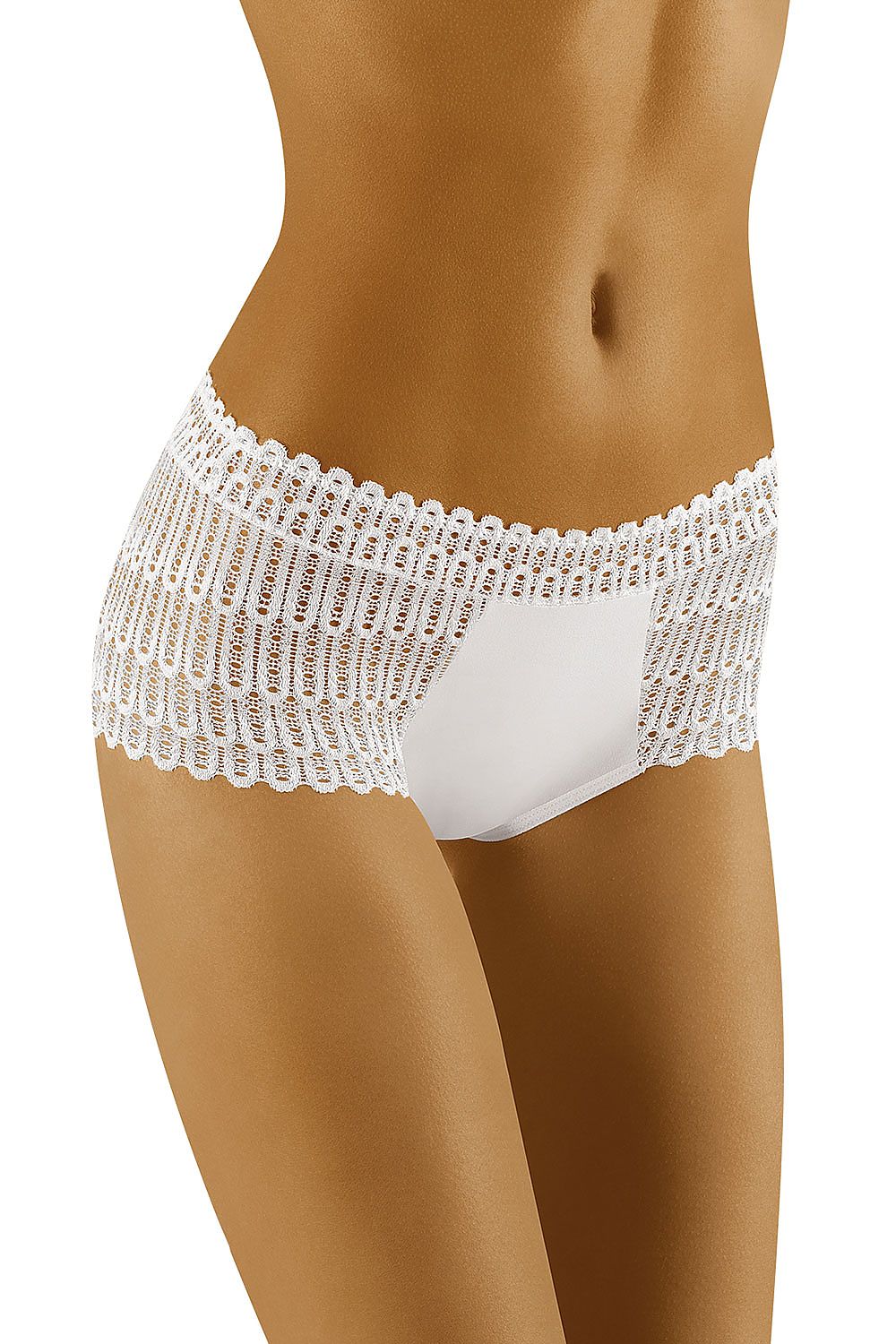 Porcelain Frieze Lace Shorties – White — view 1