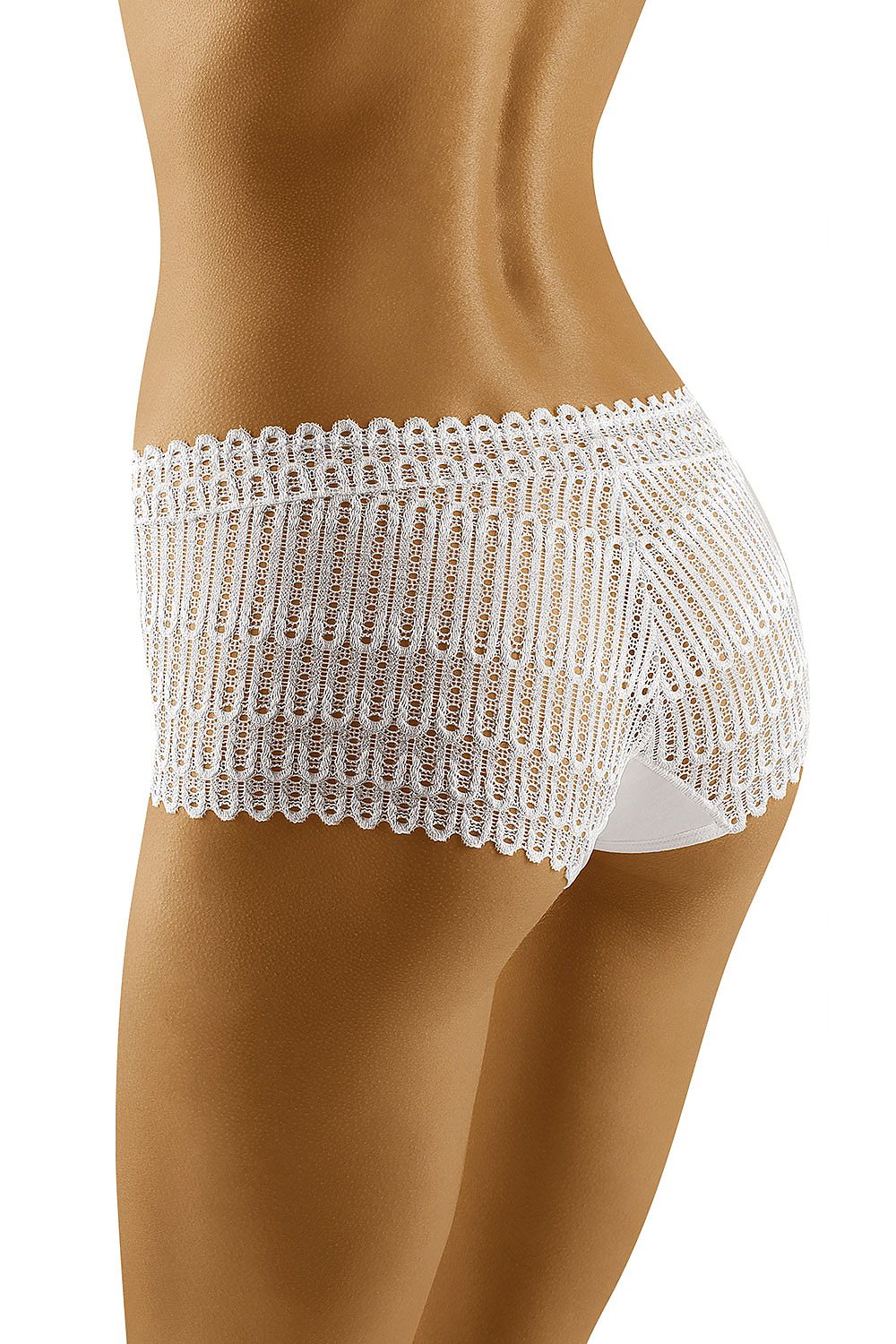 Porcelain Frieze Lace Shorties – White — view 2