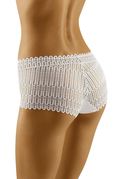 Porcelain Frieze Lace Shorties – White — view 2