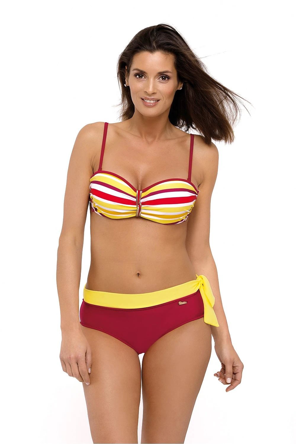 Patterned Balconette Push-Up Bikini Set