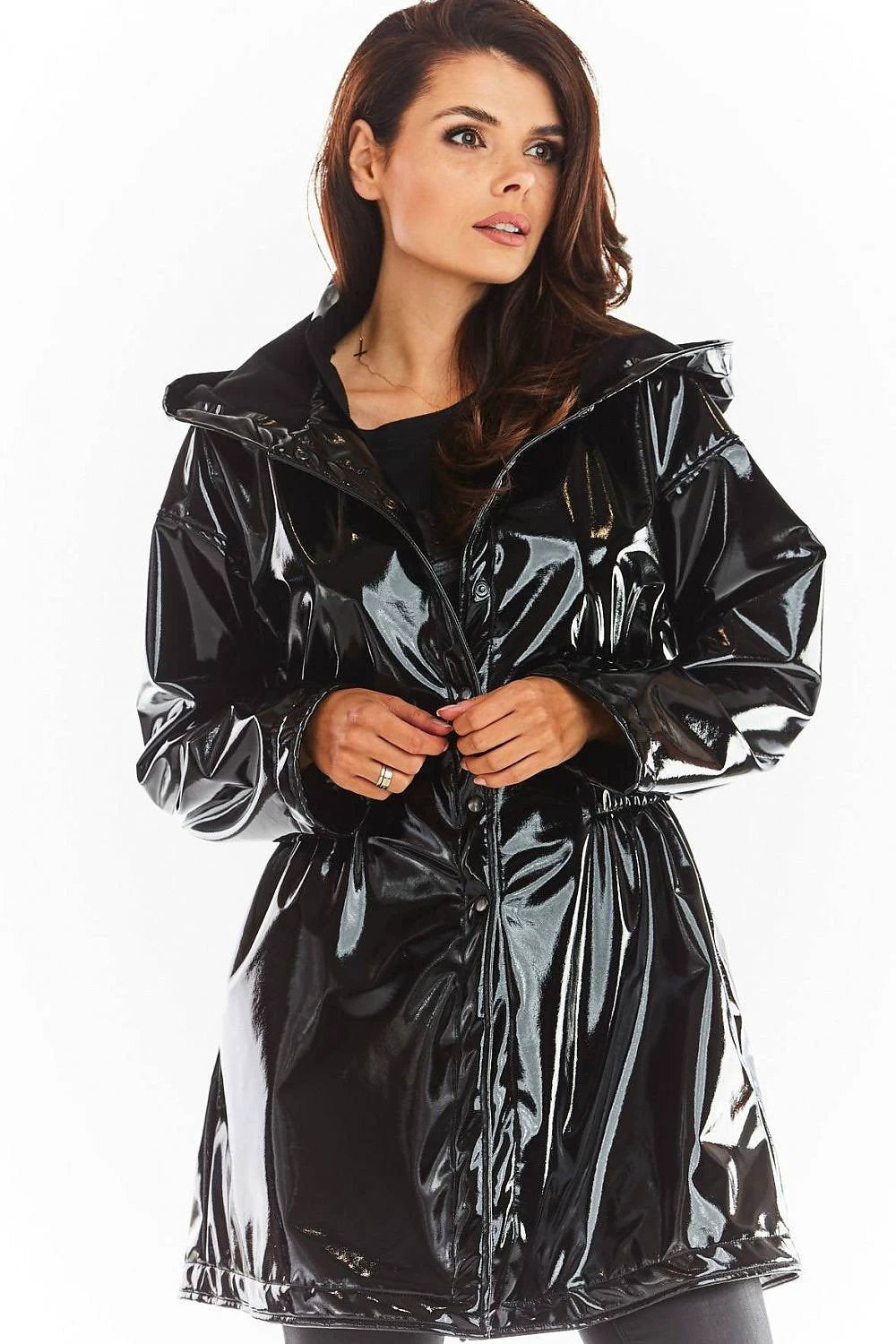 awama Hooded Coat – Red – Style 149760 – view 5