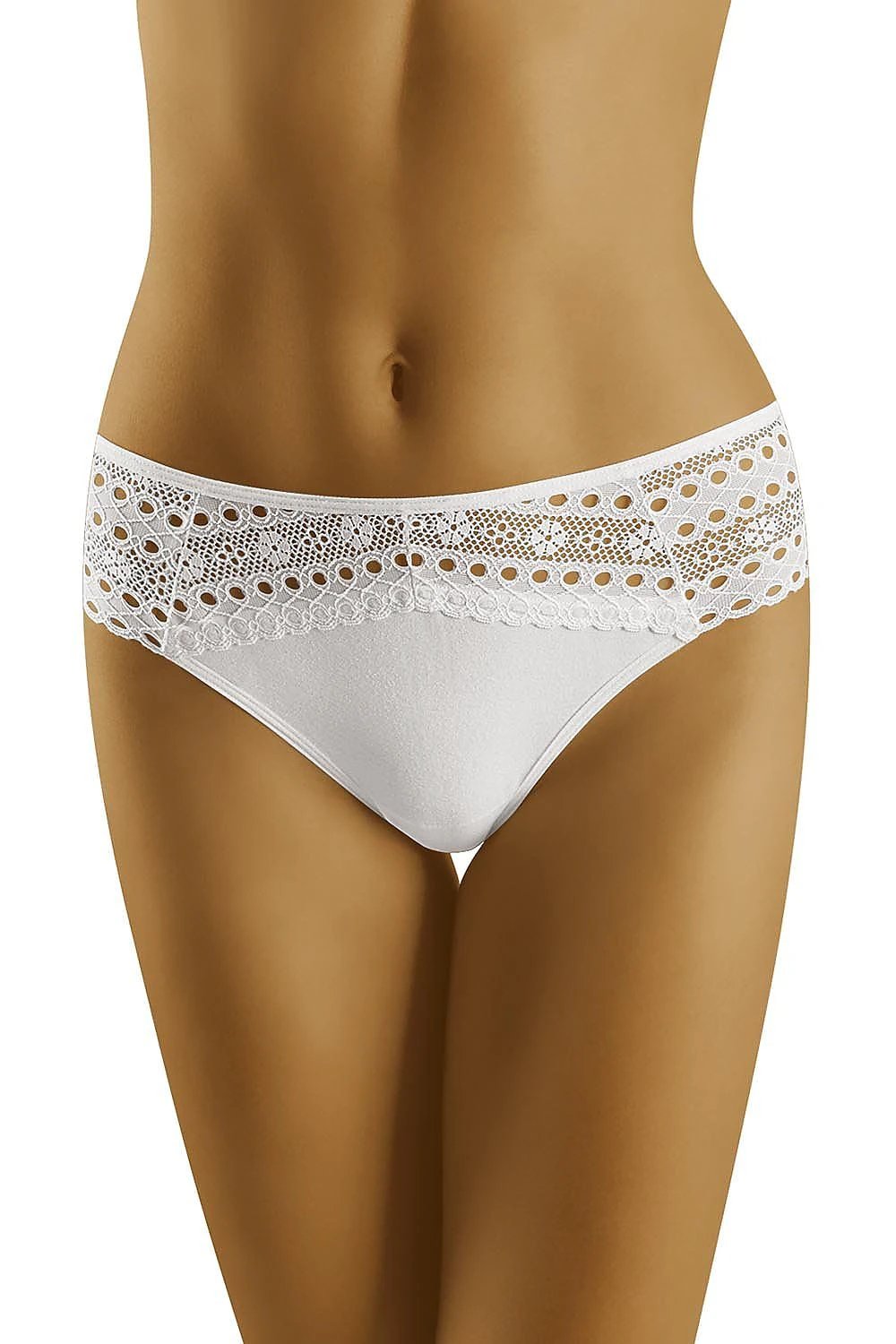 Cotton Nocturne Lace-Back Midi Panties — product photograph