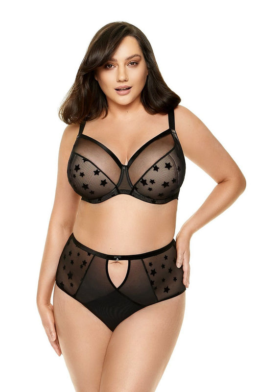 Star-Flocked Semi-Soft Bra — product view 1