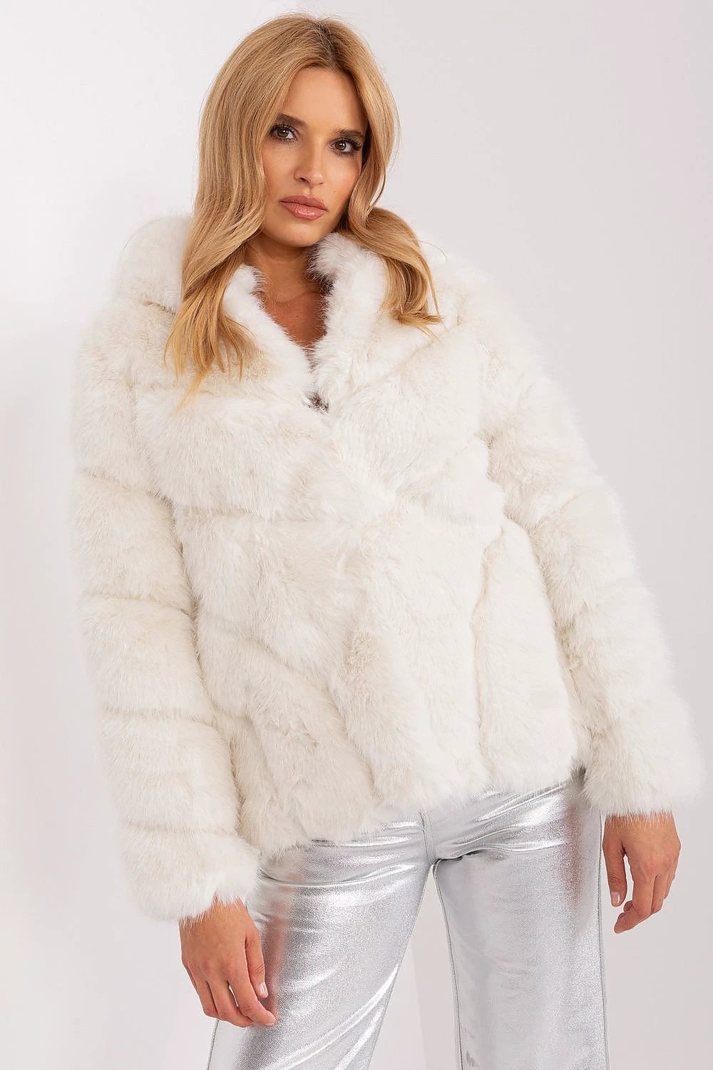 Elegant Fur Jacket With Pockets For Cold Weather Comfort by AT