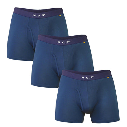 Boxer Briefs for Men with Pouch Breathable Short Boxer 3 Pack by M.O.S