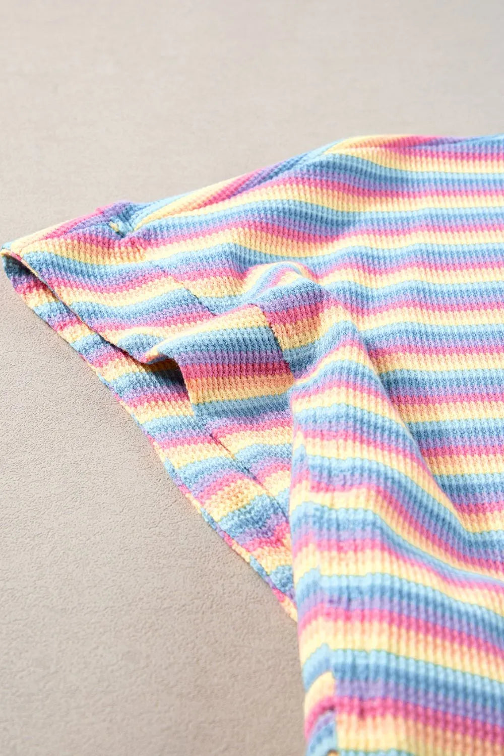 Striped Round Neck Short Sleeve Top and Pants Set by Trendsi