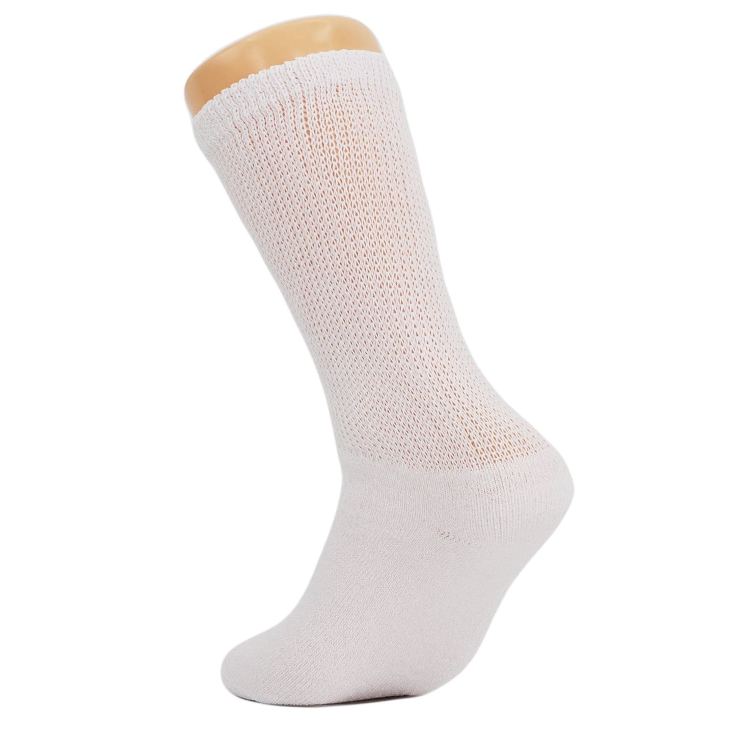 Men’s Diabetic Crew Socks – 6 Pairs, Loose Fit, Non - Binding Top, Cushioned Sole, Moisture - Wicking, Size 9 - 11, 10 - 13, 13 - 15 - Ansley Effect