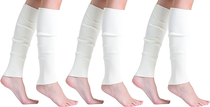 Leg Warmers for Women 3 Pairs Soft Slouchy Retro Knee-High or Scrunched Down Warm and Breathable-7