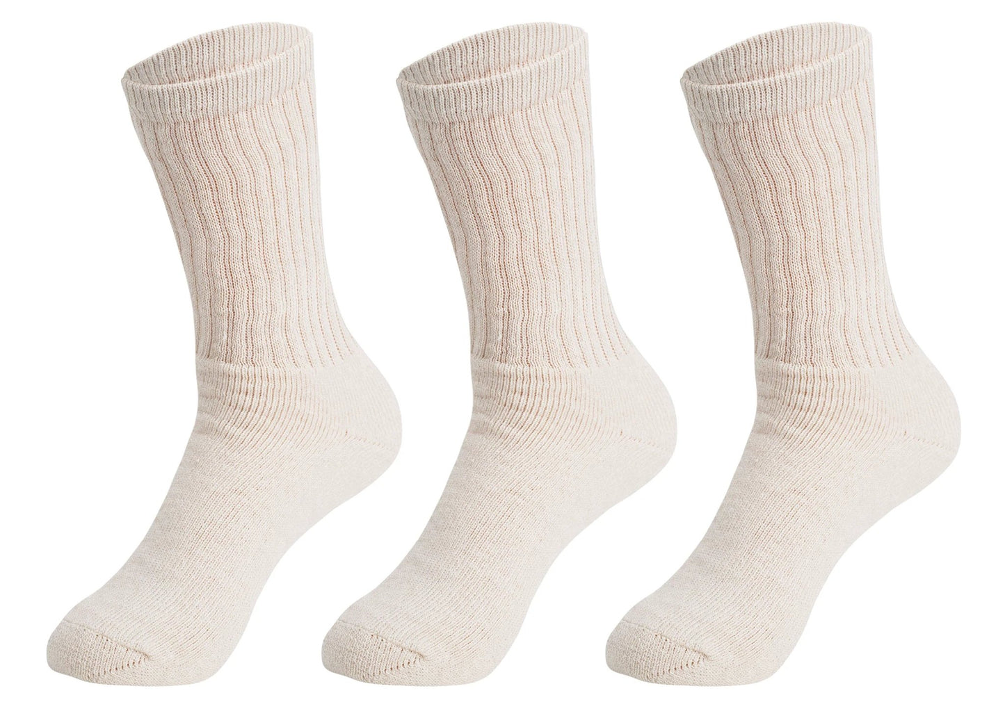 3 Pairs Cotton Crew Socks for Women – Soft, Breathable & Cushioned Athletic Sport Socks, Size 9-11 by AWS/American Made