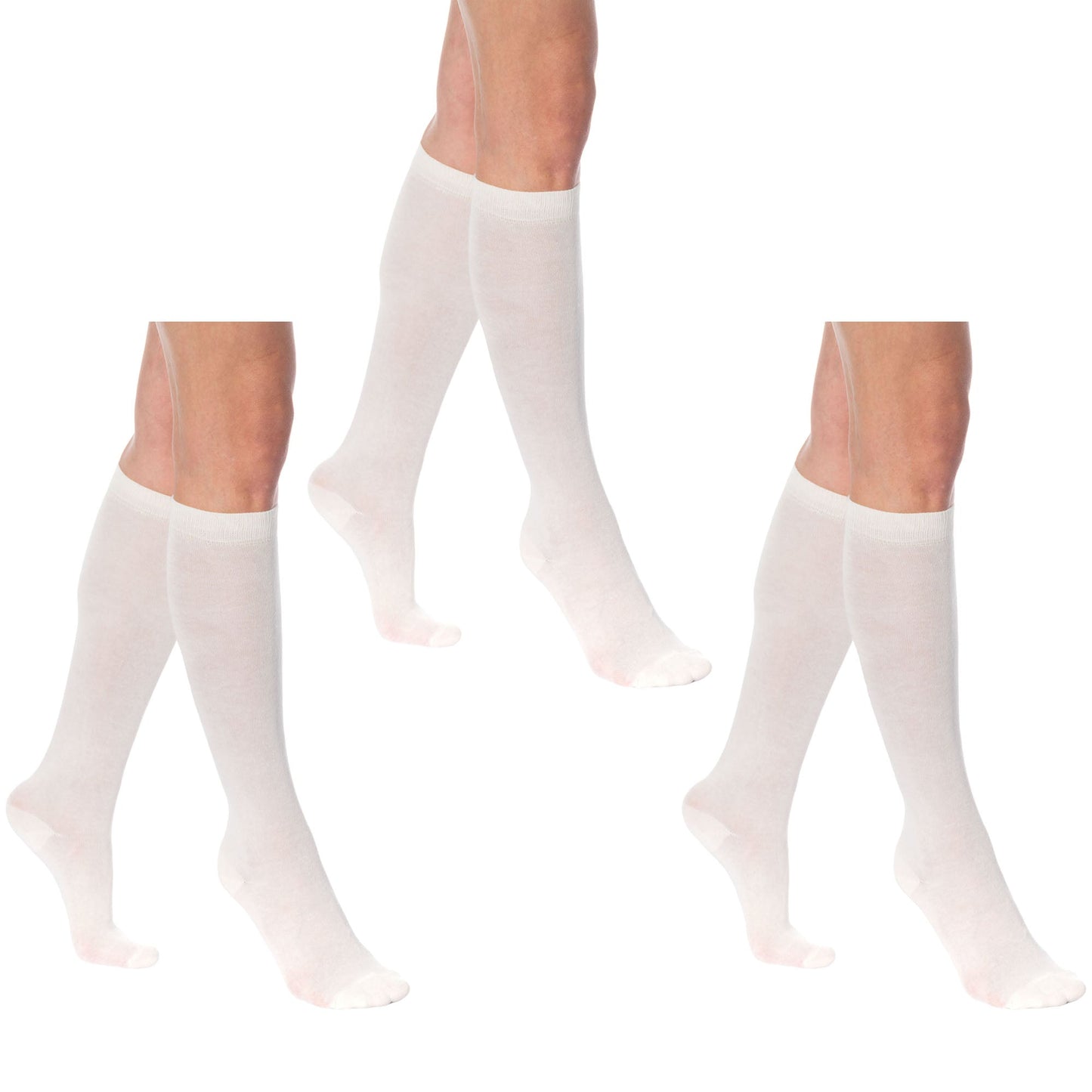 Women's Over The Calf Cotton Socks – 3 Pairs Knee High Soft Long Socks for Comfort & Style-2