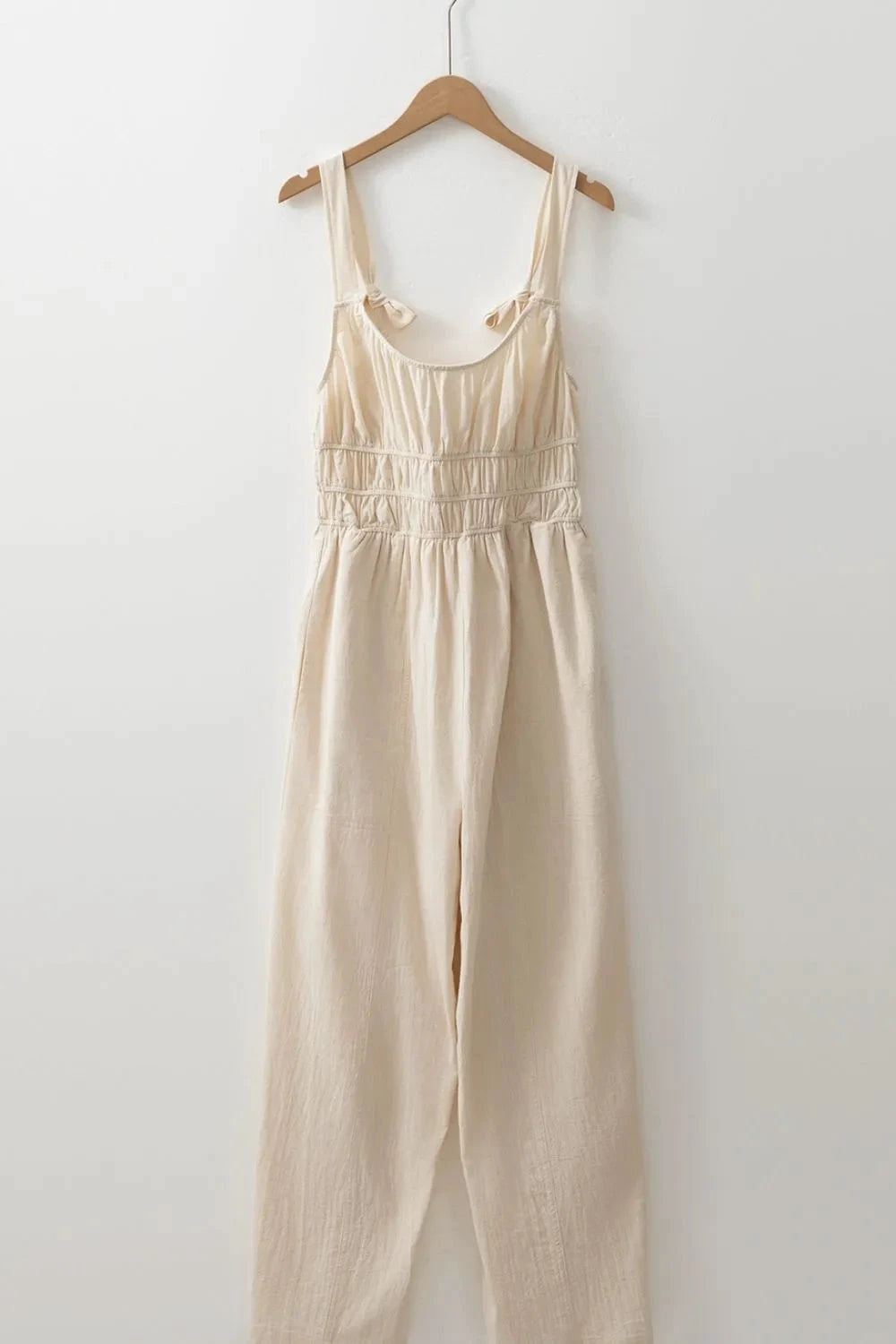 Ruched Sleeveless Wide Leg Jumpsuit by Trendsi