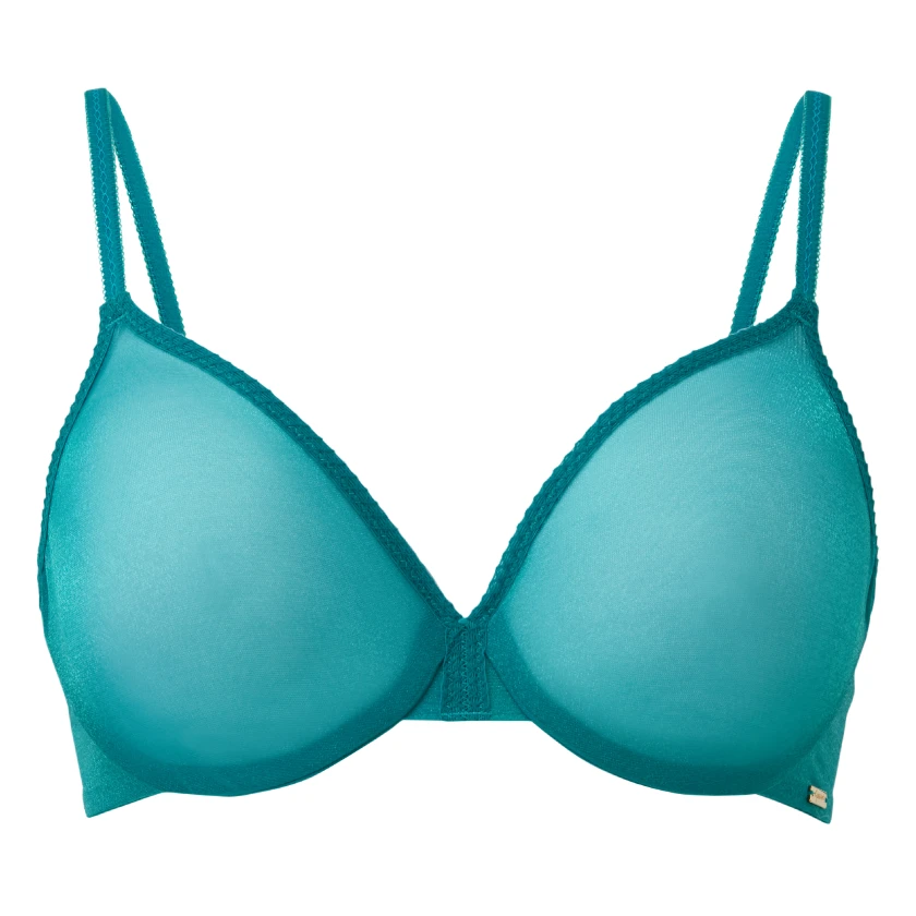 Gossard Glossies Sheer Molded Bra Emerald by Gossard Lingerie