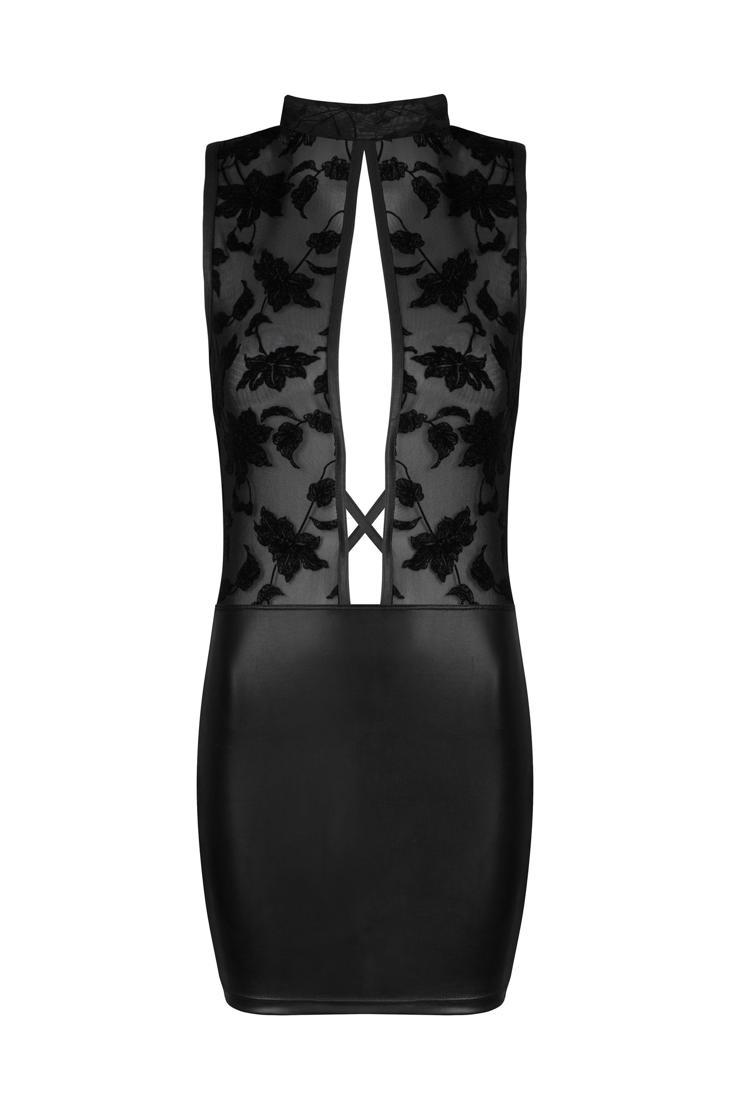 Beauty Night Cameron Elegant Deep Neckline Mini Dress