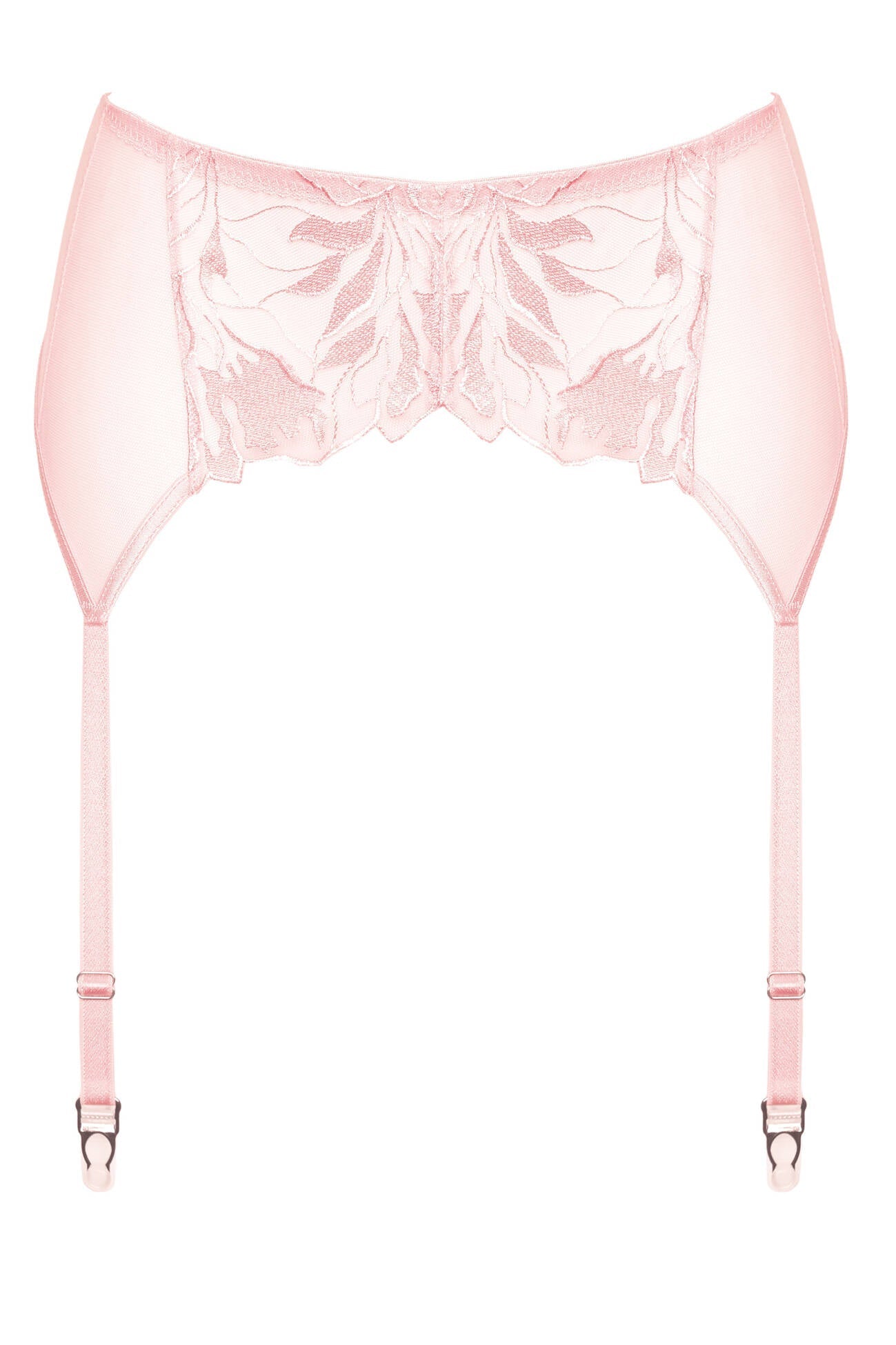 Gorteks Coco Pink High Waist Mesh Garter Belt