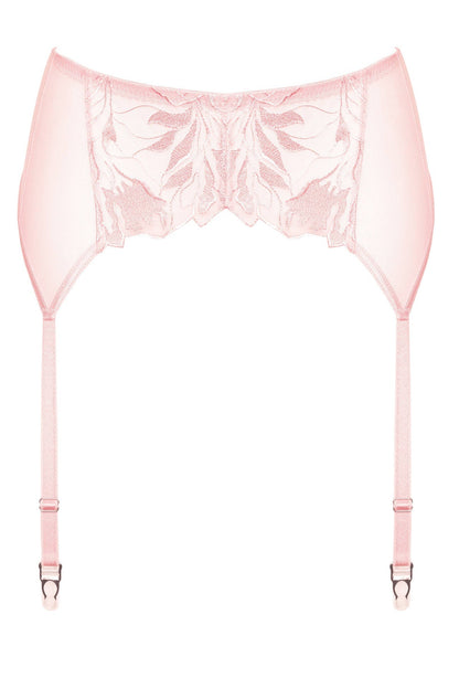 Gorteks Coco Pink High Waist Mesh Garter Belt