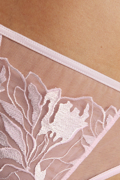 Gorteks Coco Pink Sheer Mesh Thong Panty