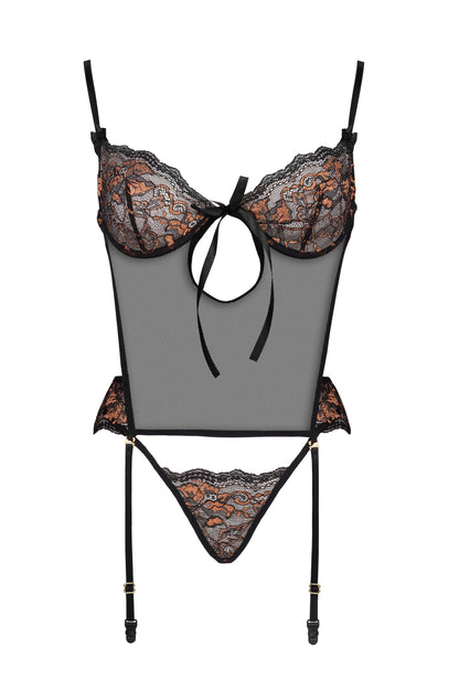 Beauty Night Goldie Sheer Mesh Lace Corset
