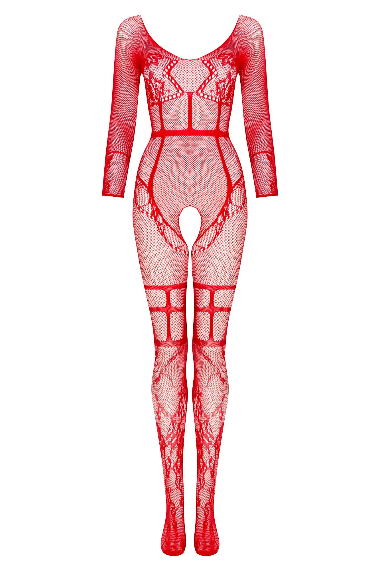 Beauty Night Lorna Red Seductive Delicate Fishnet Bodystocking