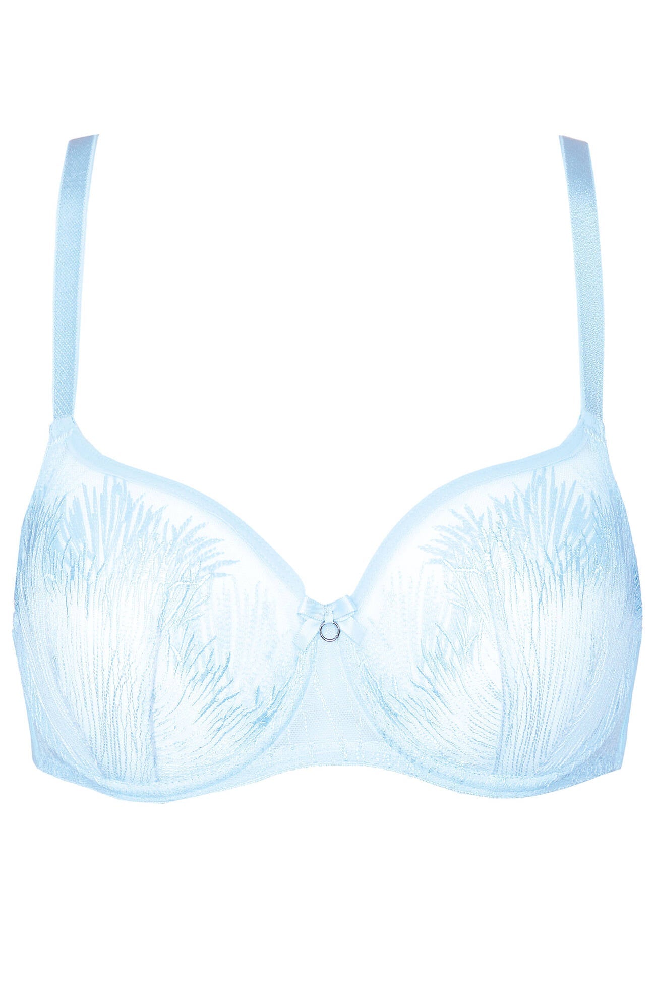 Gorteks Mable Baby Blue See Through Embroidery Balconette Bra