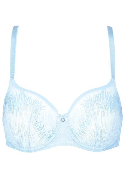 Gorteks Mable Baby Blue See Through Embroidery Balconette Bra