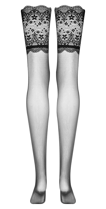 Beauty Night Obsidian Lace Top Sheer Stockings