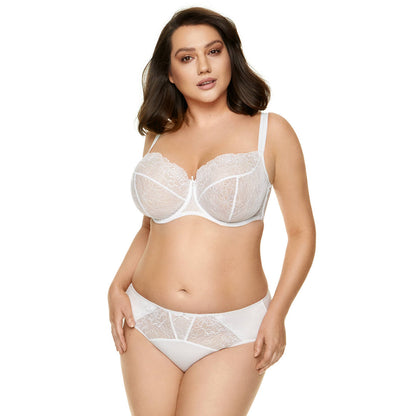 Gorteks Pamela White Sheer Mesh Balconette Bra