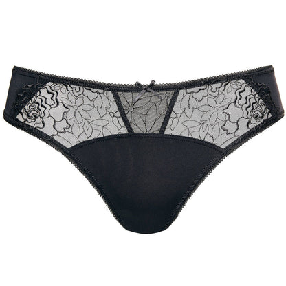 Gorteks Pamela Black Semi Sheer Bikini Panty