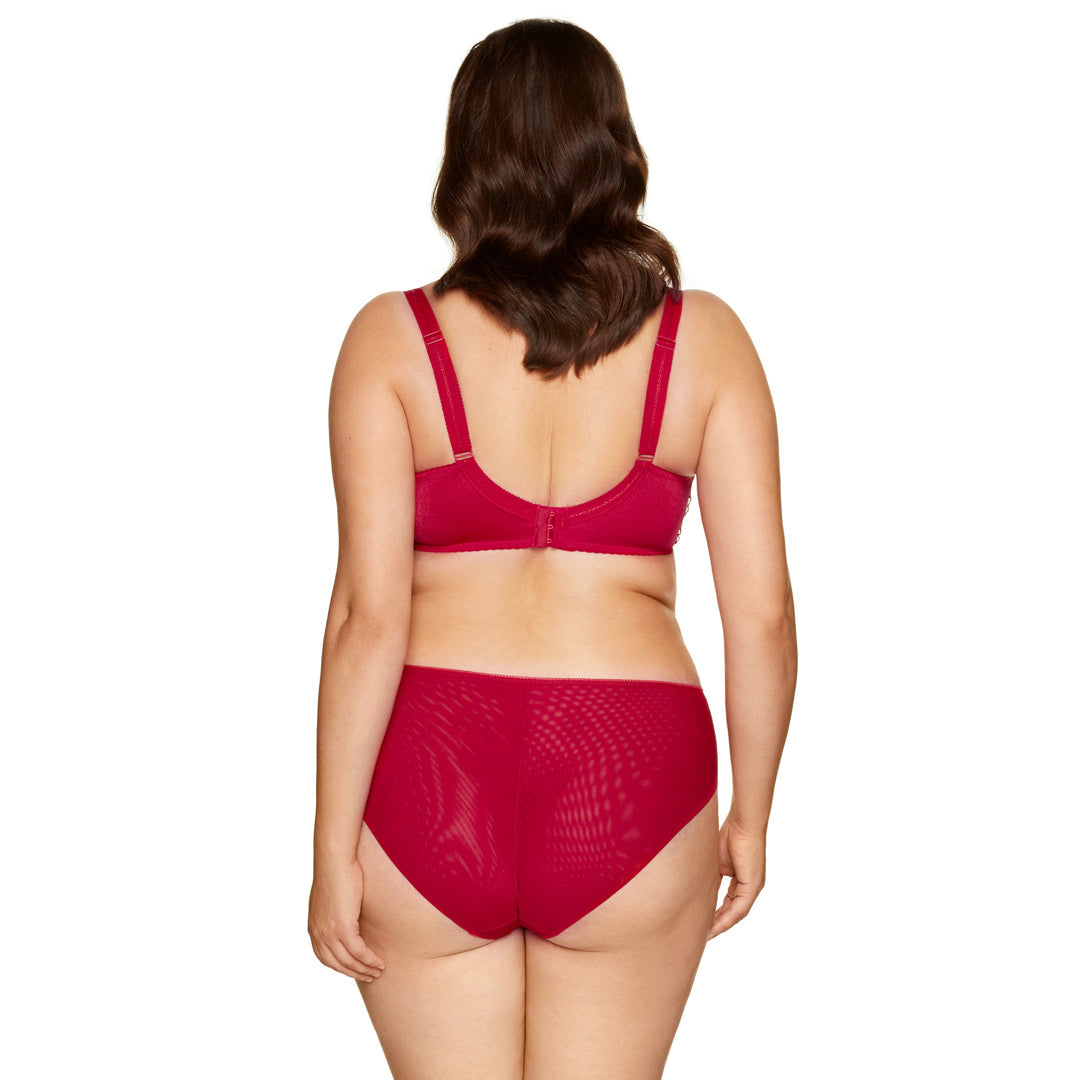 Gorteks Pamela Red Sheer Mesh Balconette Bra