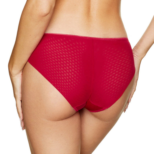 Gorteks Pamela Red Semi Sheer Low Rise Bikini Panty