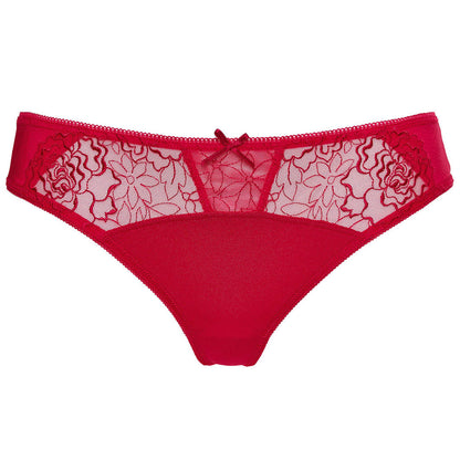 Gorteks Pamela Red Semi Sheer Thong Panty