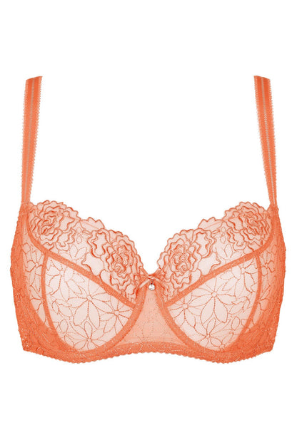 Gorteks Pamela Peach Sheer Mesh Balconette Bra
