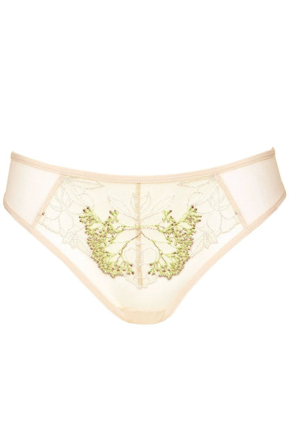 Sheer Mesh Embroidered Brazilian Thong Gorteks Soleil by Gorteks Lingerie