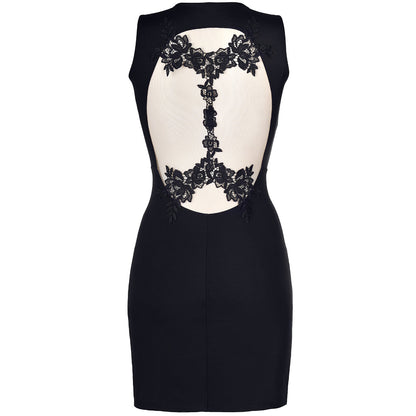 Axami Black Mini Dress Tropicana