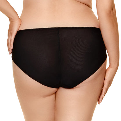 Gorteks Fiore Black Sheer Low Rise Bikini Panty