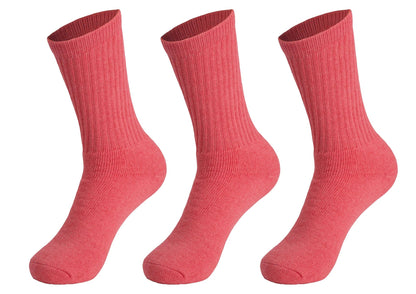 3 Pairs Cotton Crew Socks for Women – Soft, Breathable & Cushioned Athletic Sport Socks, Size 9-11 by AWS/American Made