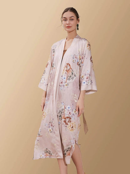 Folding Fan Kimono Robe