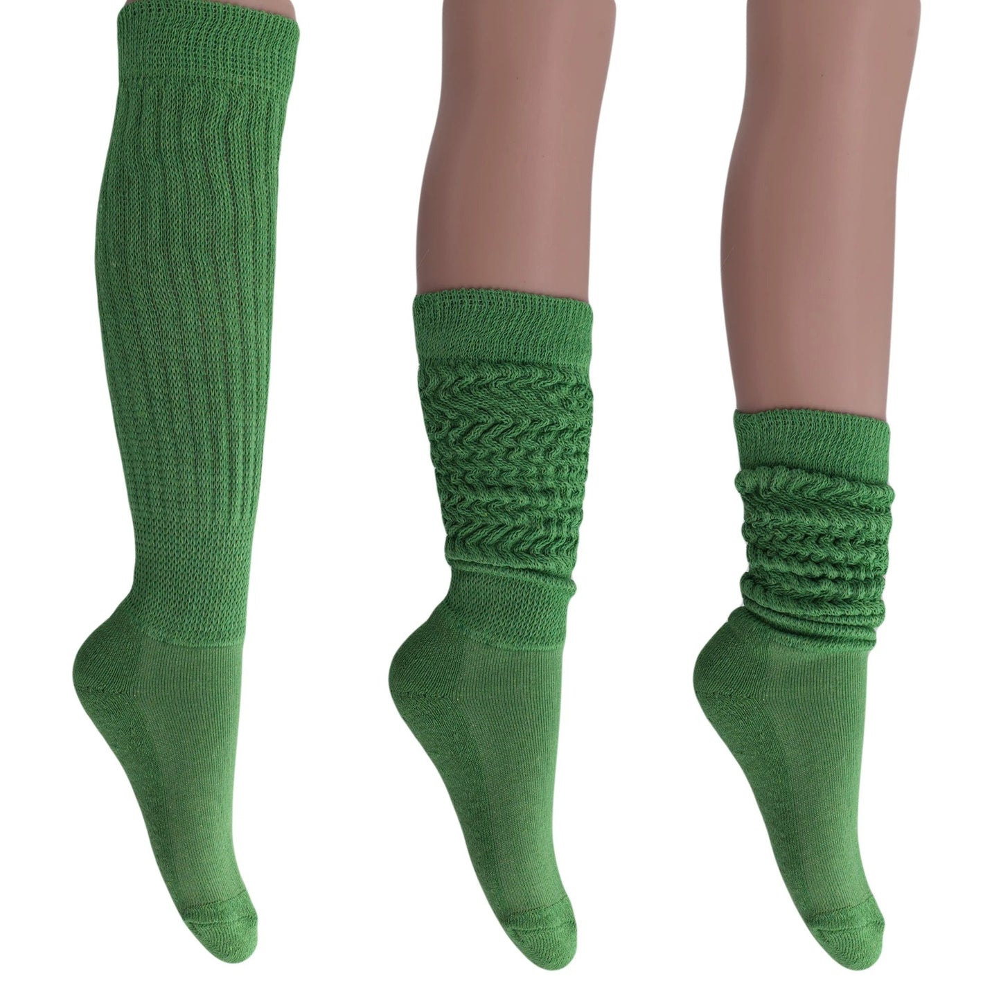 Women's Extra Long Heavy Slouch Cotton Socks – 3 Pairs, Size 9-11 by AWS/American Made