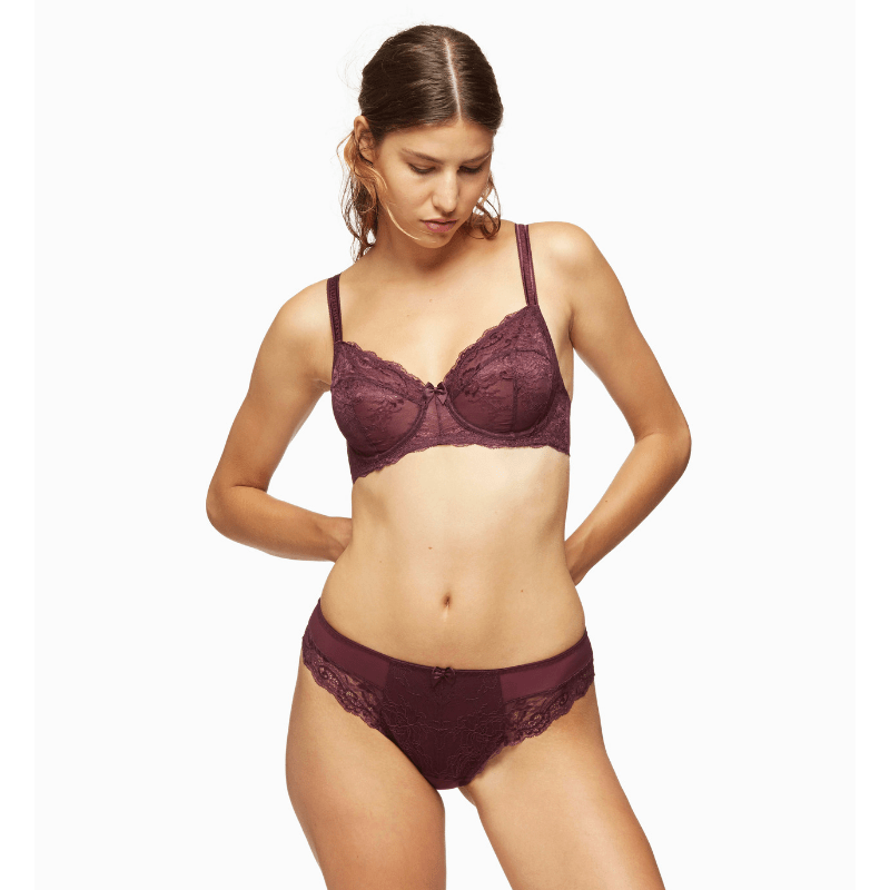 Blush Harlow Elderberry Purple Full Figure Lace Unlined Bra