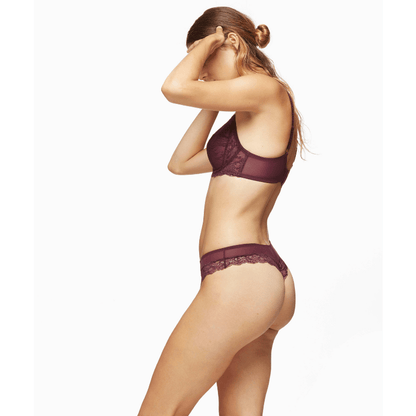 Blush Harlow Elderberry Purple Full Figure Lace Unlined Bra