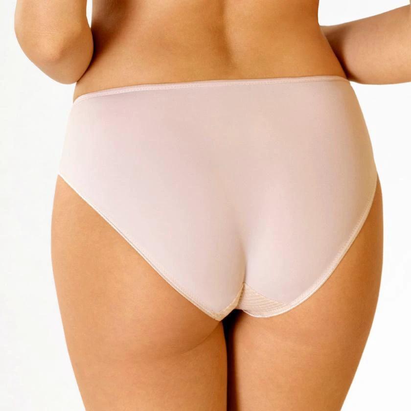Mesh Side Bikini Panty Kamila Blush by Rosme Lingerie