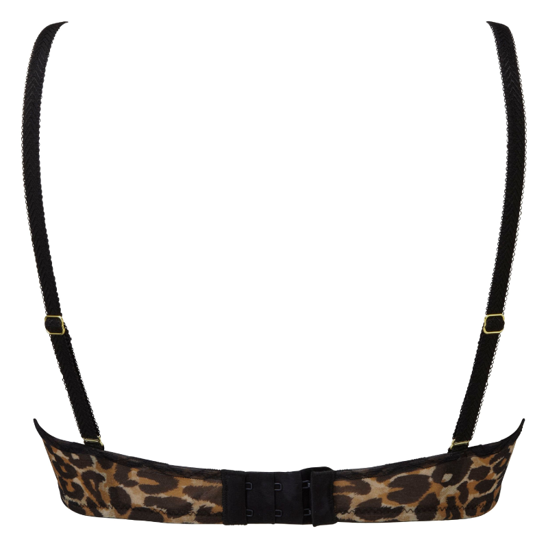 Gossard Glossies Leopard Black Printed Sheer Bra