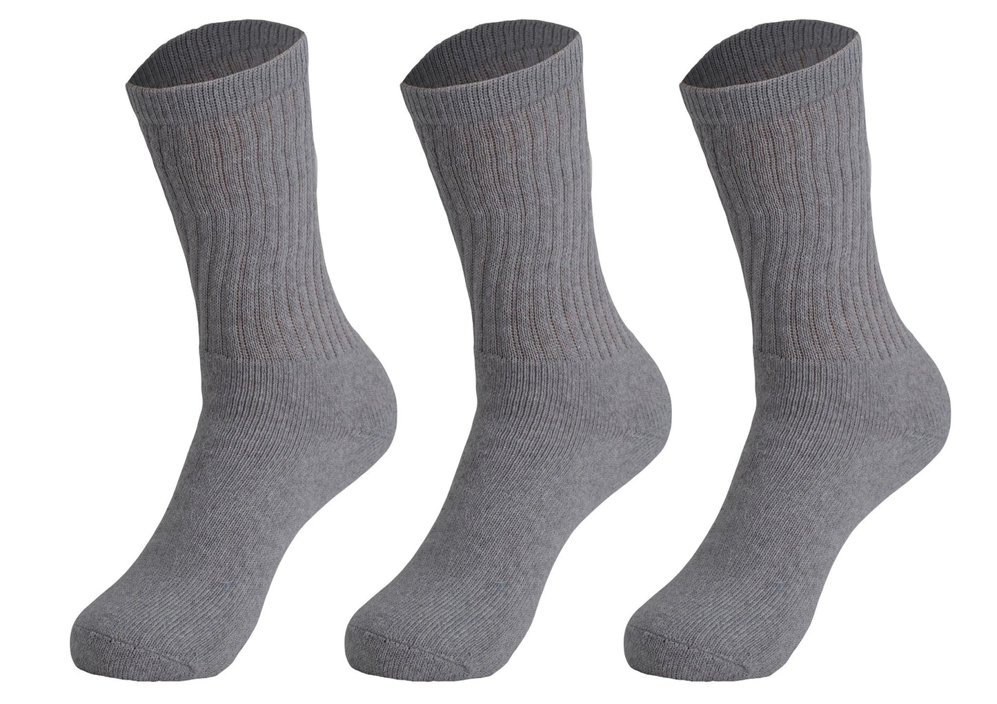 3 Pairs Cotton Crew Socks for Women – Soft, Breathable & Cushioned Athletic Sport Socks, Size 9-11 by AWS/American Made