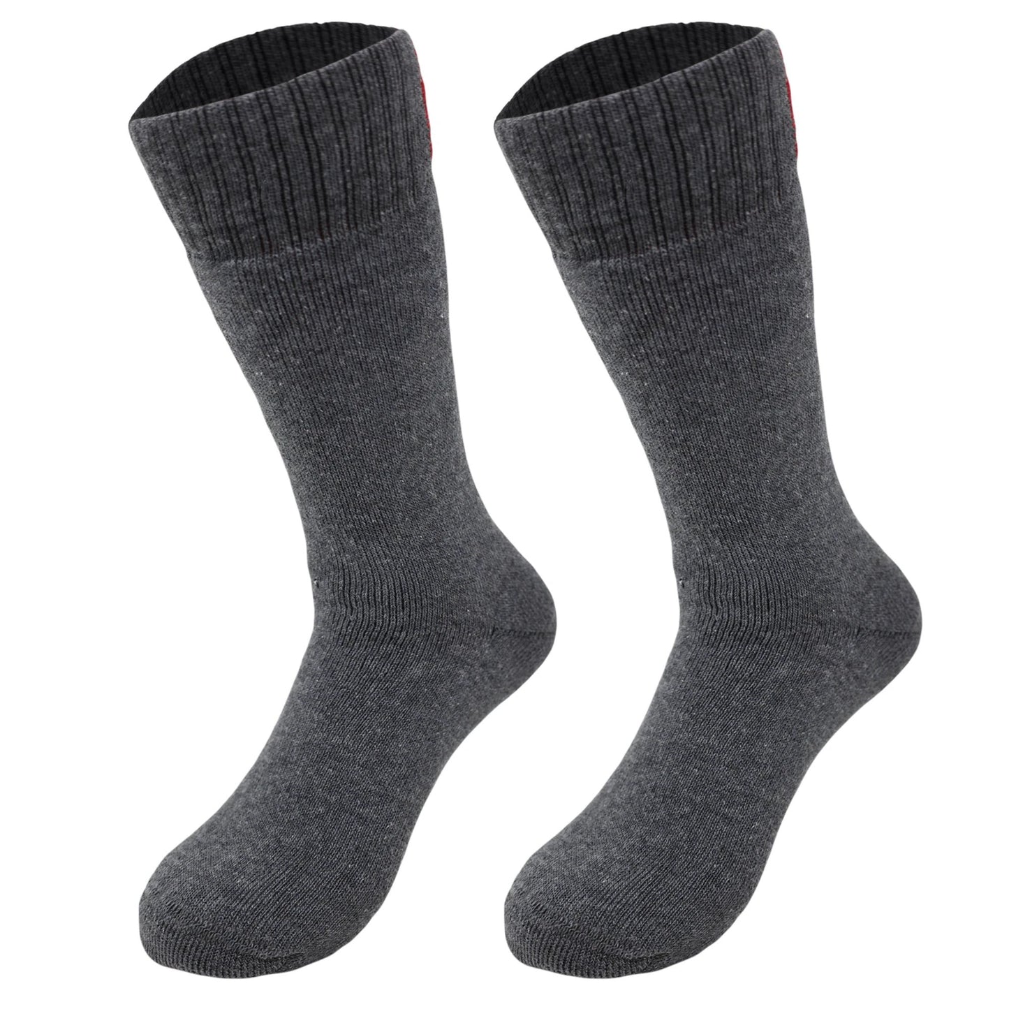 Winter Socks for Men 3 Pairs, Seamless Toe Reinforced Heel Shoe Size 8-11.5 by AWS/American Made