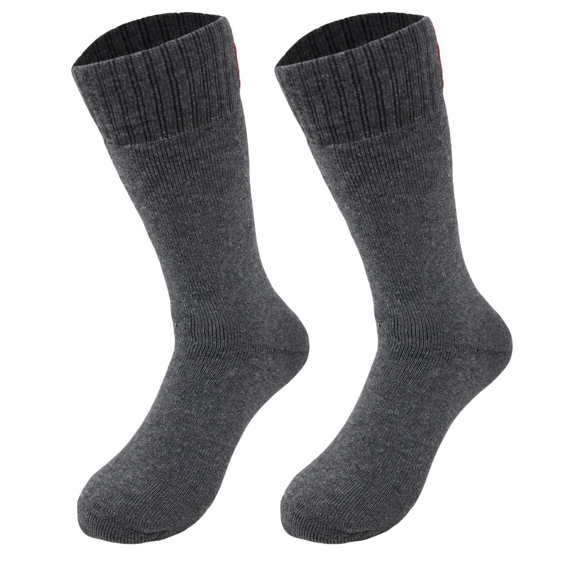 Winter Socks for Men 3 Pairs, Seamless Toe Reinforced Heel Shoe Size 8-11.5 by AWS/American Made