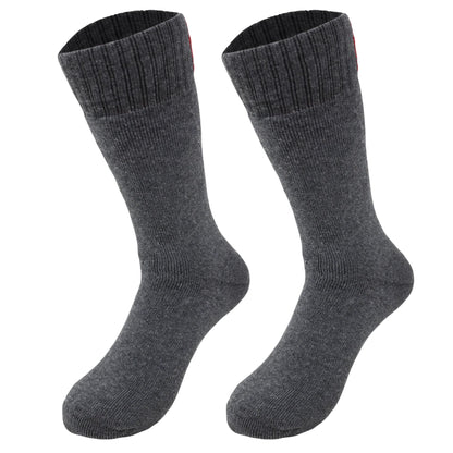 Winter Socks for Men 3 Pairs, Seamless Toe Reinforced Heel Shoe Size 8-11.5 by AWS/American Made