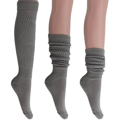 Women's Extra Long Heavy Slouch Cotton Socks – 3 Pairs, Size 9-11 by AWS/American Made