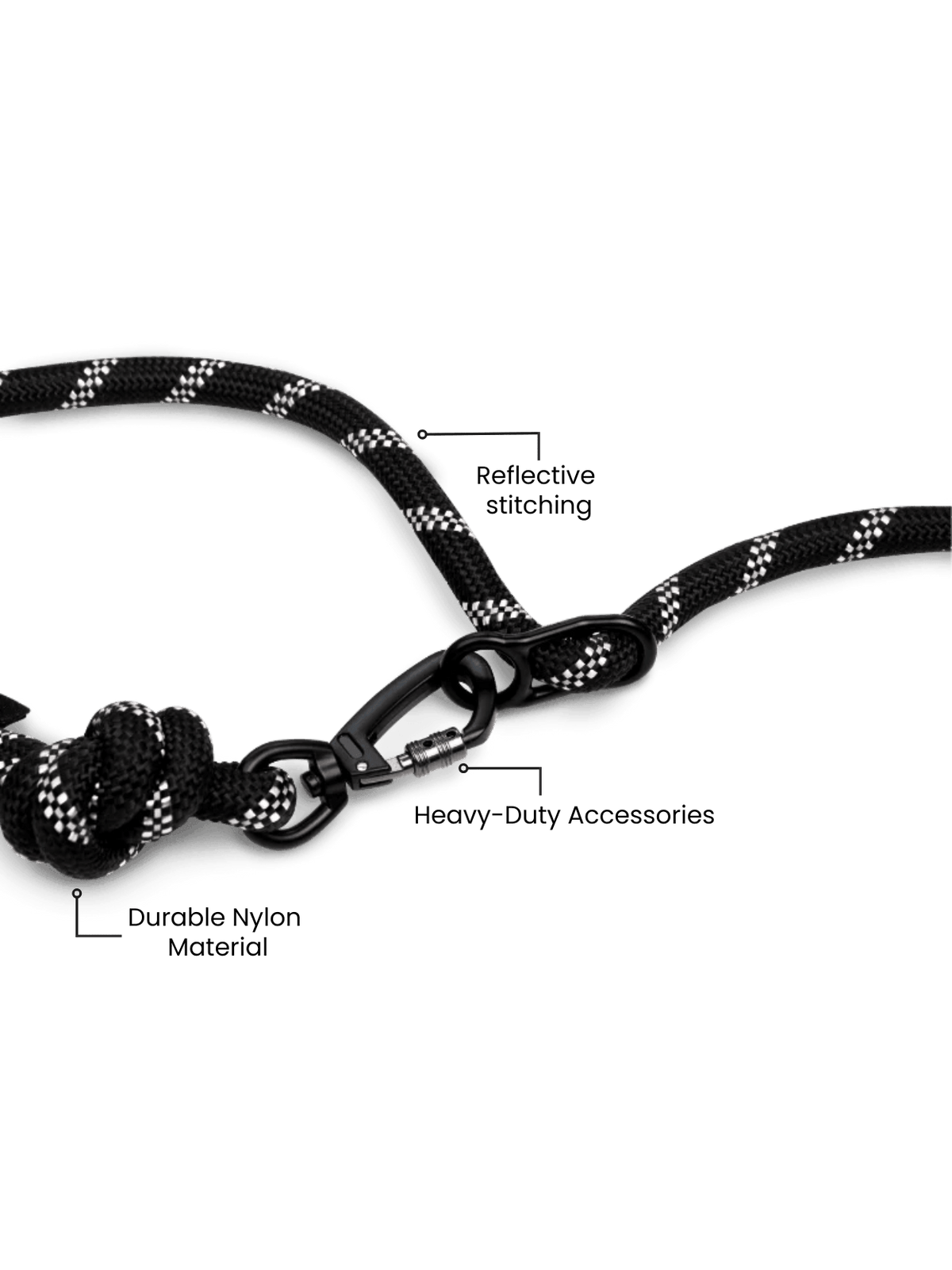 Trail Companion Adjustable Hands-Free Dog Leash – Black