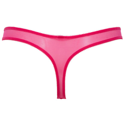 Gossard Glossies Lace Hot Pink Sheer Thong Panty