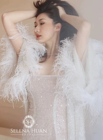 Orielle Glimmer Sequin Robe and Nightgown Set