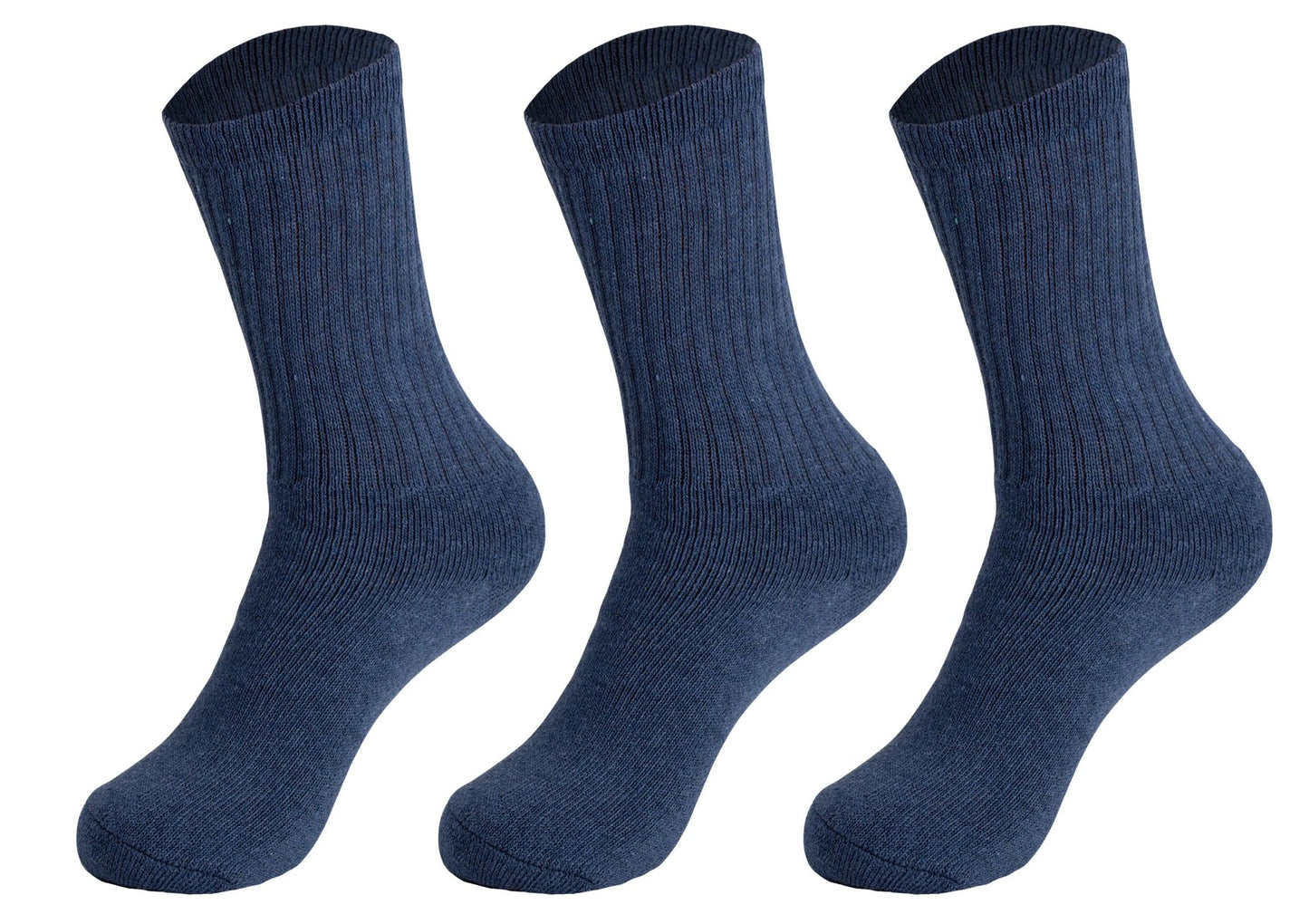 3 Pairs Cotton Crew Socks for Women – Soft, Breathable & Cushioned Athletic Sport Socks, Size 9-11 by AWS/American Made